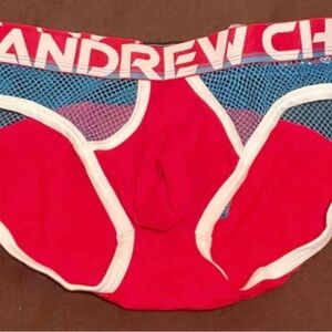 Andrew Christian Red and Blue Men's Briefs